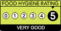 Food hygiene rating 5, Very good, for Delhi Heights